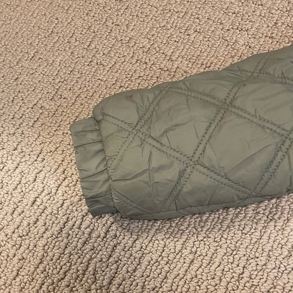 Madewell Women’s Seafoam Green Quilted PufferJacket w/ Hood - Picture 4 of 8
